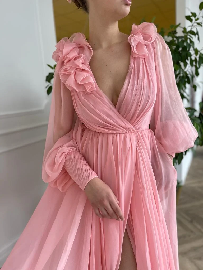 Blooming Pink Rose Gown