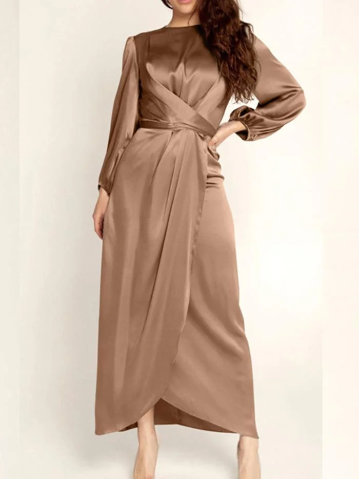 Elegant Tunic Satin Dress