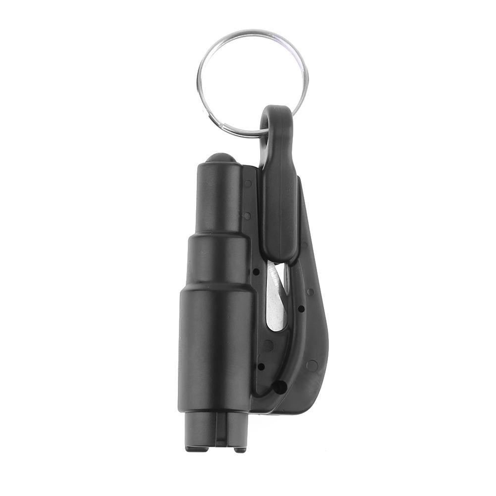 

Safety Hammer Auto Car Emergency Escape Window Glass Breaker with Key Chain, Black, 501 Original