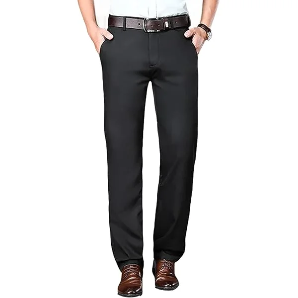 TimelessFlex - Men's High Stretch Straight Fit PTimelessFlex &ndash; Men&rsquo;s High Stretch Straight Fit Pantsants, Lightweight Pants Business Casual Work Trousers Straight 30 Regular Blue