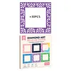 30PCS Colorful Reusable Diamond Painting Section Frame Release Film with Clear Window, Non-Stick Dust-Proof  Release Paper, Easy Peel Diamond Art Canvas Covers, DIY Diamond Painting Accessories for Adults