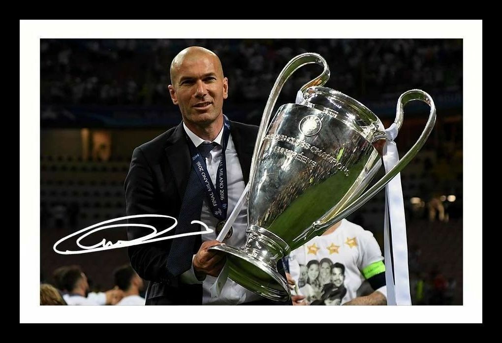 Zinedine Zidane - Real Madrid Autograph Signed & Framed Photo Poster painting