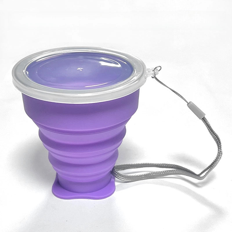 200ml Silicone Folding Cup For Business Trip Portable Carry-on Cup Food Grade Telescopic Cup Mouthwash Drinking Cup