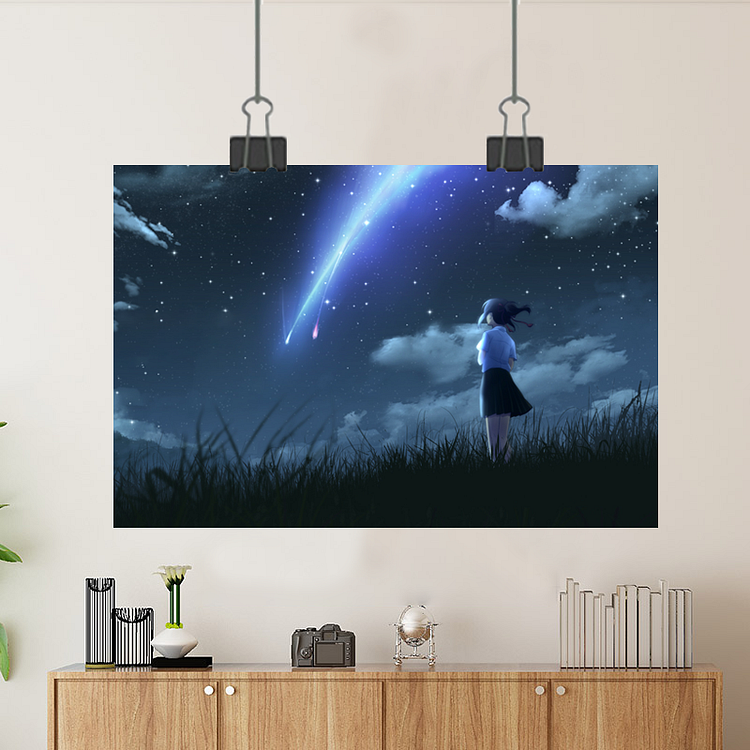 Your Name-Mitsuha Miyamizu,Comet Tiamat/Custom Poster/Canvas/Scroll Painting/Magnetic Painting