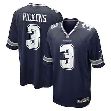 Youth Dallas Cowboys #3 George Pickens  Navy Game Jersey