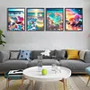 4pcs Diamond Painting -DIY Round Drill Fantasy Beach