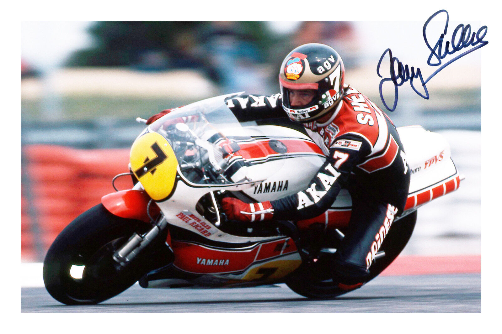 Barry Sheene Signed Autograph Photo Poster painting Print Motor Cycle GP Racing