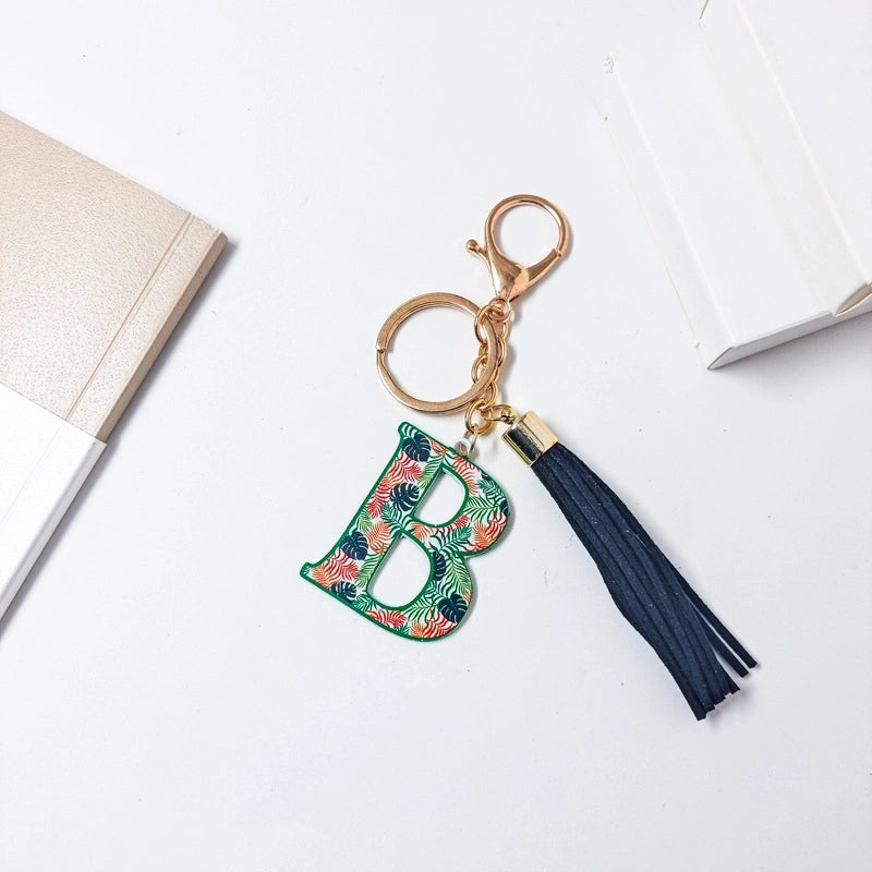 Elegant Streetwear Letter Pu Leather Alloy Women’s Bag Pendant Keychain