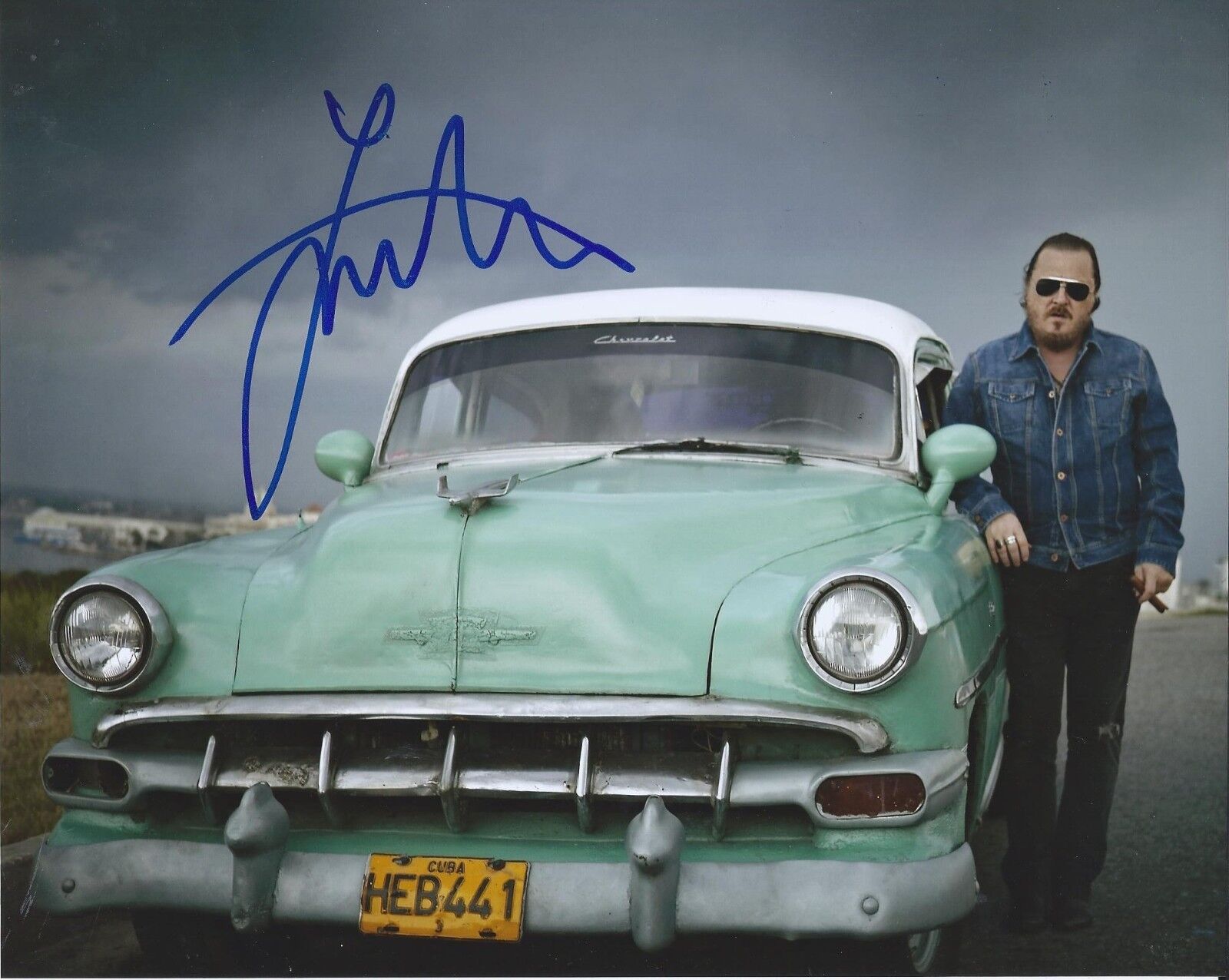 ZUCCHERO FORNACIARI SIGNED AUTOGRAPHED 8X10 Photo Poster painting ITALIAN ROCK GUITARIST #7