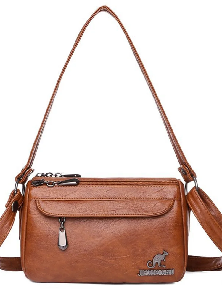 Vintage Slight Flap Utility Crossbody Bag