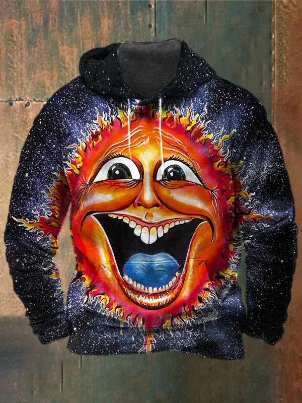 Unisex Sun Print Heavyweight Hoodies