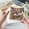 6PCS DIY Diamond Art Greeting Cards Gnome Theme Congratulations Cards & Gifts