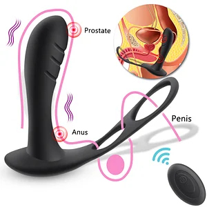 Wireless Remote Control Prostate Massager With Cock Ring