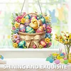 Diamond Painting Acrylic Single Side Drill Easter Chicken Egg Pendant Charms Kits for Adults Home Window Decor