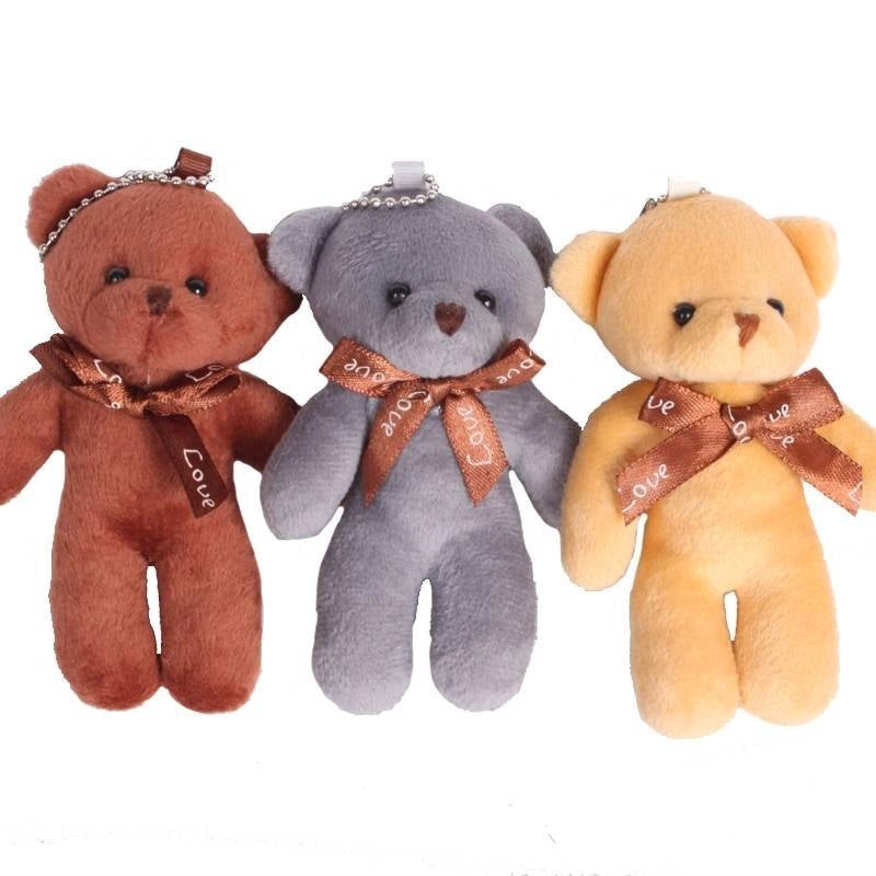 Conjoined Bear Pendant Bouquet Bear Plush Toy Doll Bag Clothes Hanging Accessories Wedding Gift Doll
