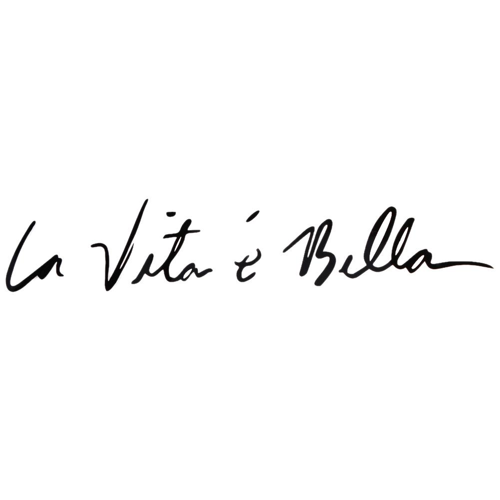 

Life is Beautiful LA VITA E BELLA Words Reflective Window Trunk Car Sticker, 501 Original