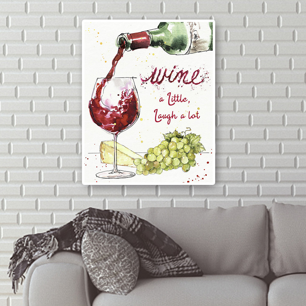 

(Multi-Size) Wine Glass - Round/Square Drill Diamond Painting - 30*40CM, Square diamond 40*50cm, 501 Original