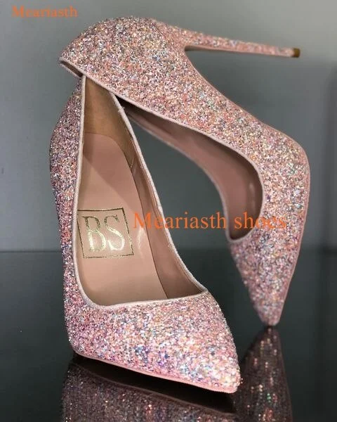 Qengg Colors Women Pumps 2023 New Pointed Toe Fashion High Heel Shoes Ladies Stiletto Party Evening Dress Shoes 8cm 12cm Plus 44 703-0