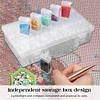 (US Only)64-Grid Clear Plastic Diamond Painting Storage Box Rhinestone Beads Organizer