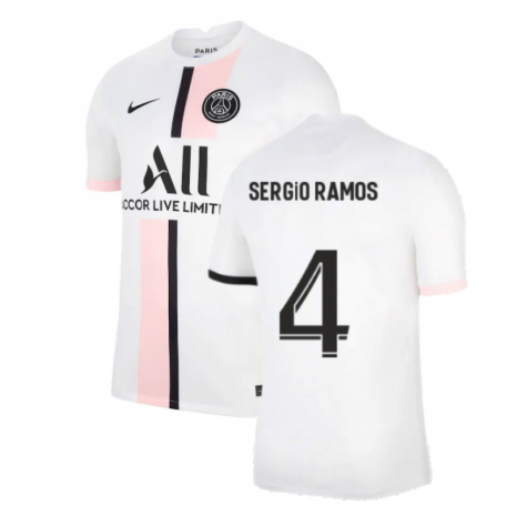 PSG 2021-2022 Away Shirt (Kids) (SERGIO RAMOS 4)