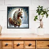 Diamond Painting-5D Full Round Drill Xmas Horse(40*40 CM)