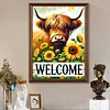 Diamond Painting-DIY Full Round Drill Sunflower Highland Yak
