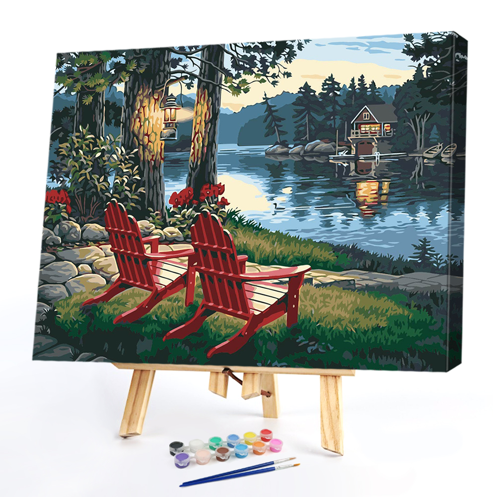 

40*50CM Paint By Numbers-Relax Lake, 501 Original