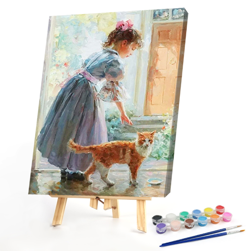 

40*50CM - Paint By Numbers - Girl, 501 Original