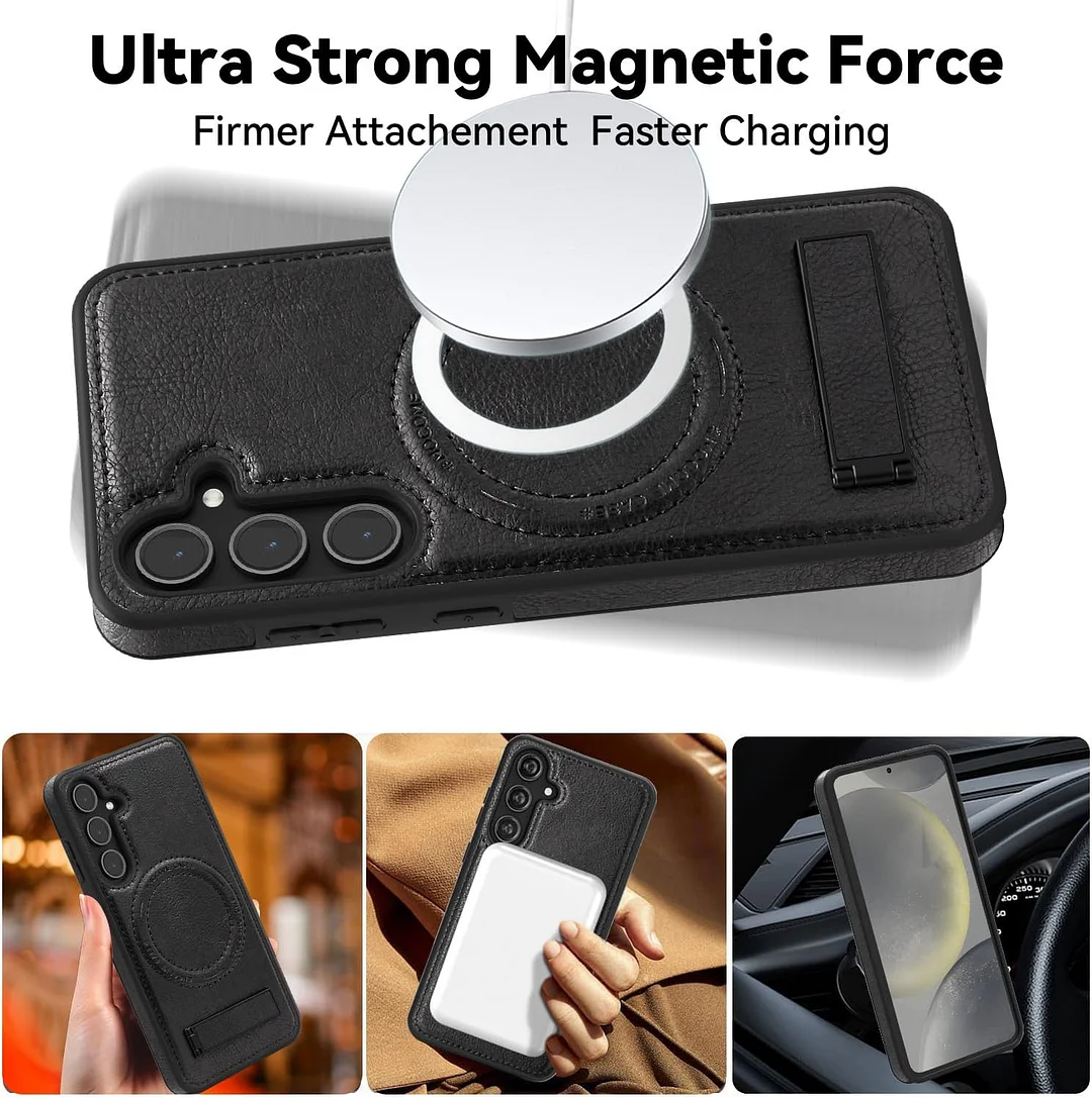 Samsung Galaxy Z Fold 6 Leather Case Magnetic Protective Case Holder Phone Case