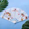 8PCS Summer Must Have Cartoon Portable Folding Fan Outdoor Cooling Student Kids Joyful Back to School Gift