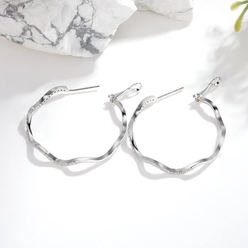 1 Pair Minimalist Round Copper 18K Gold Plated Hoop Earrings