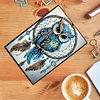 (US Local)DIY Special Shaped Owl Dreamcatcher 50 Pages Diamond Painting Notebook Kit
