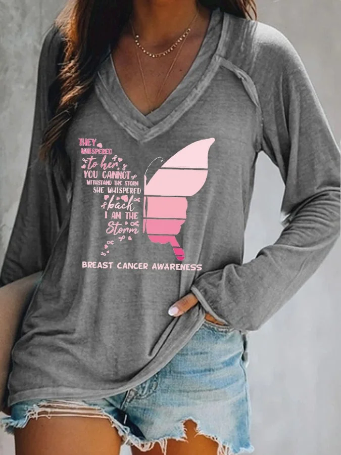 Women's Breast Cancer Awareness Casual T-Shirt socialshop