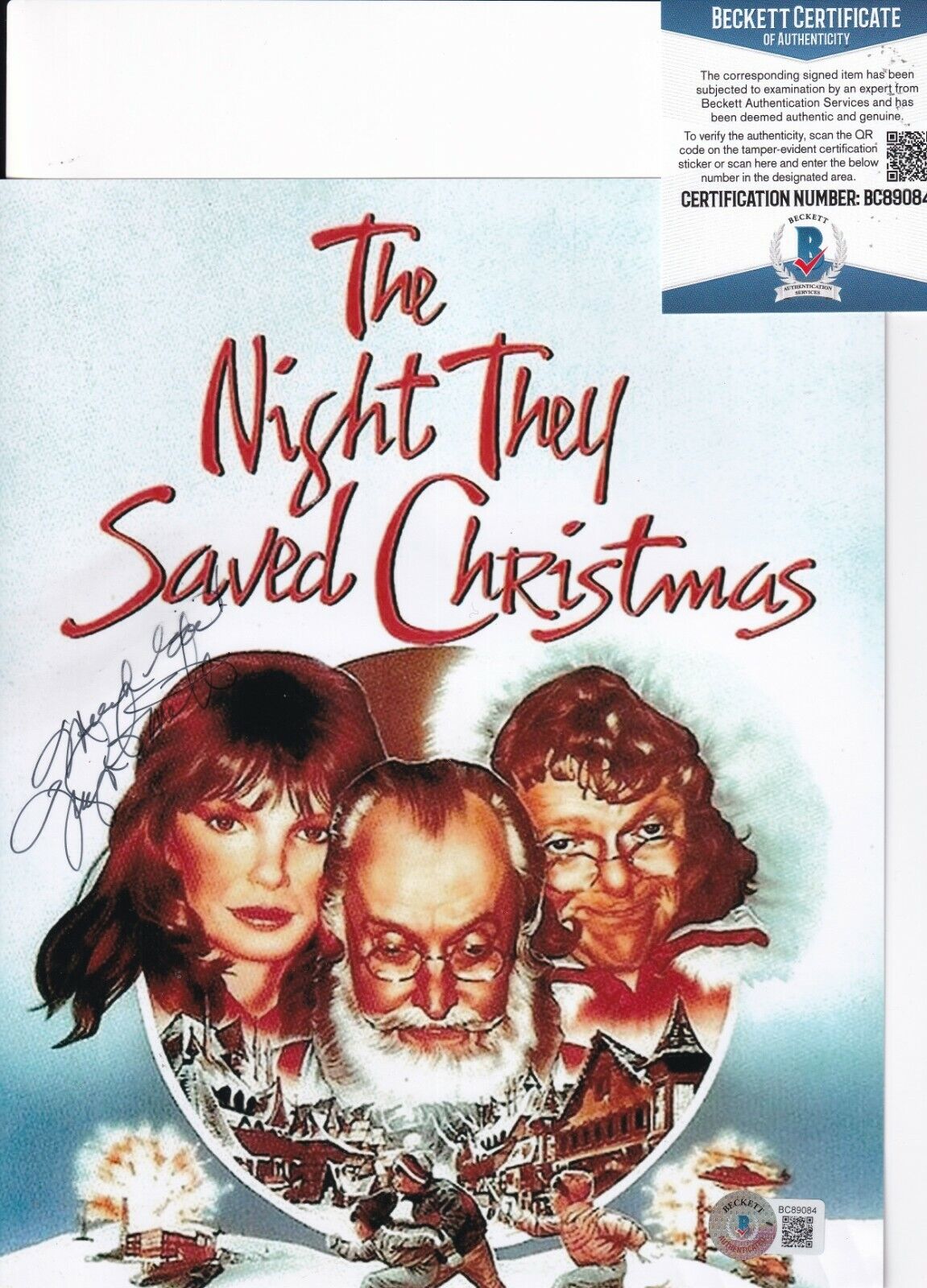 JACLYN SMITH signed (THE NIGHT THEY SAVE CHRISTMAS) 8X10 Photo Poster painting BECKETT BC89084