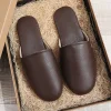 Spring and Autumn Home First Layer Lambskin Slippers for Women