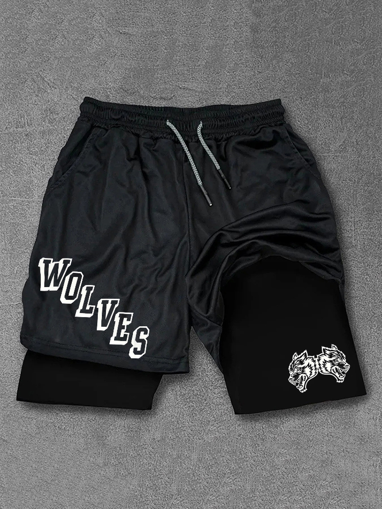 Wolves Double-layer Shorts