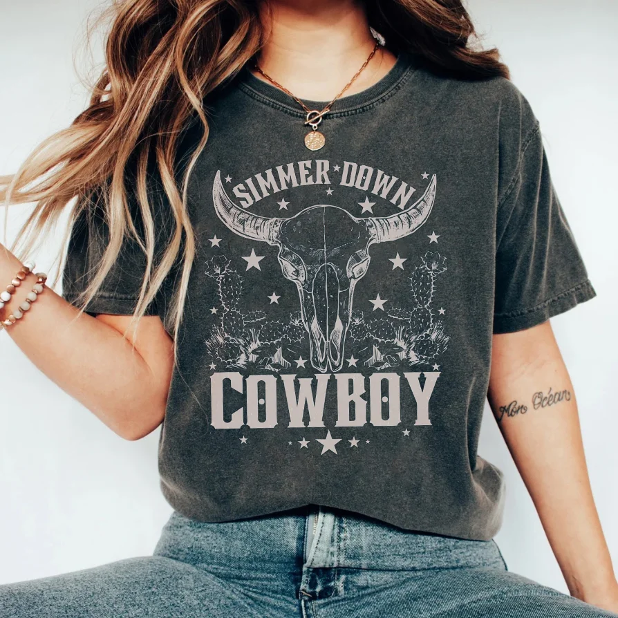Eagerlys Simmer Down Cowboy Graphic Shirt Eagerlys