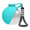 2-In-1 Dog Water Bottle with Silicone Bowl No-Spill Stainless Steel Portable 285ml Dog Water Bottle Ideal for Walking Hiking & Travel