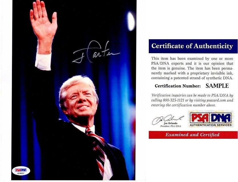 Jimmy Carter Signed - Autographed 39th US President 8x10 inch Photo Poster painting PSA/DNA COA