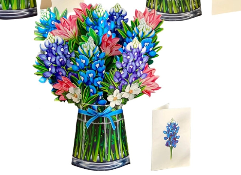 Explosions Creative 3D Stereo Greeting Card Mother’s Day Paper Flowers In Hand Thank You Gift Greeting Card