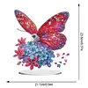Ornement de bricolage papillon hortensia en acrylique