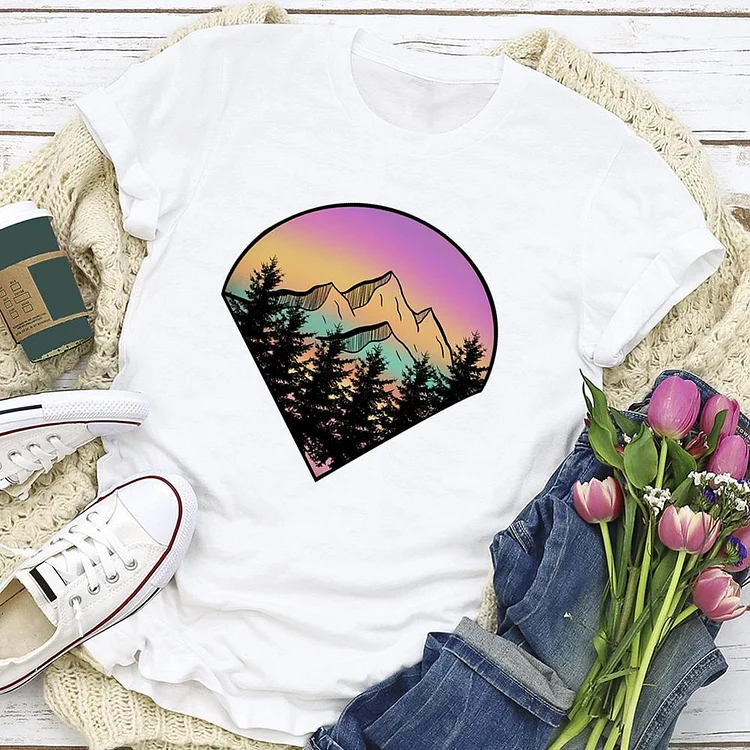 Mountain sky  T-shirt Tee --Annaletters