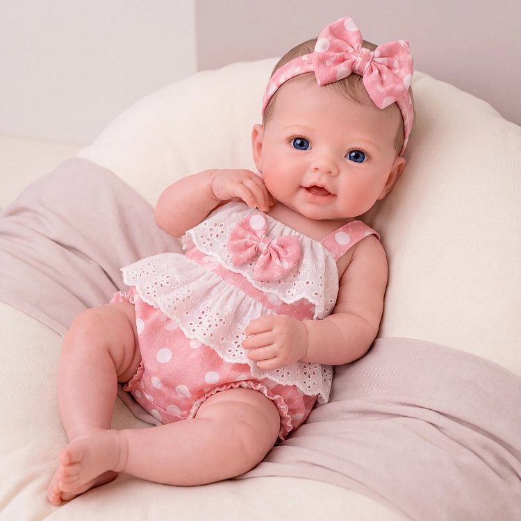 [Pre-Order]Babeside Sidney 12&rdquo;/16&rdquo; Silicone Reborn Boy Doll &ndash; Hand-Painted Hair, Blue Eyes & Bear Outfit Set