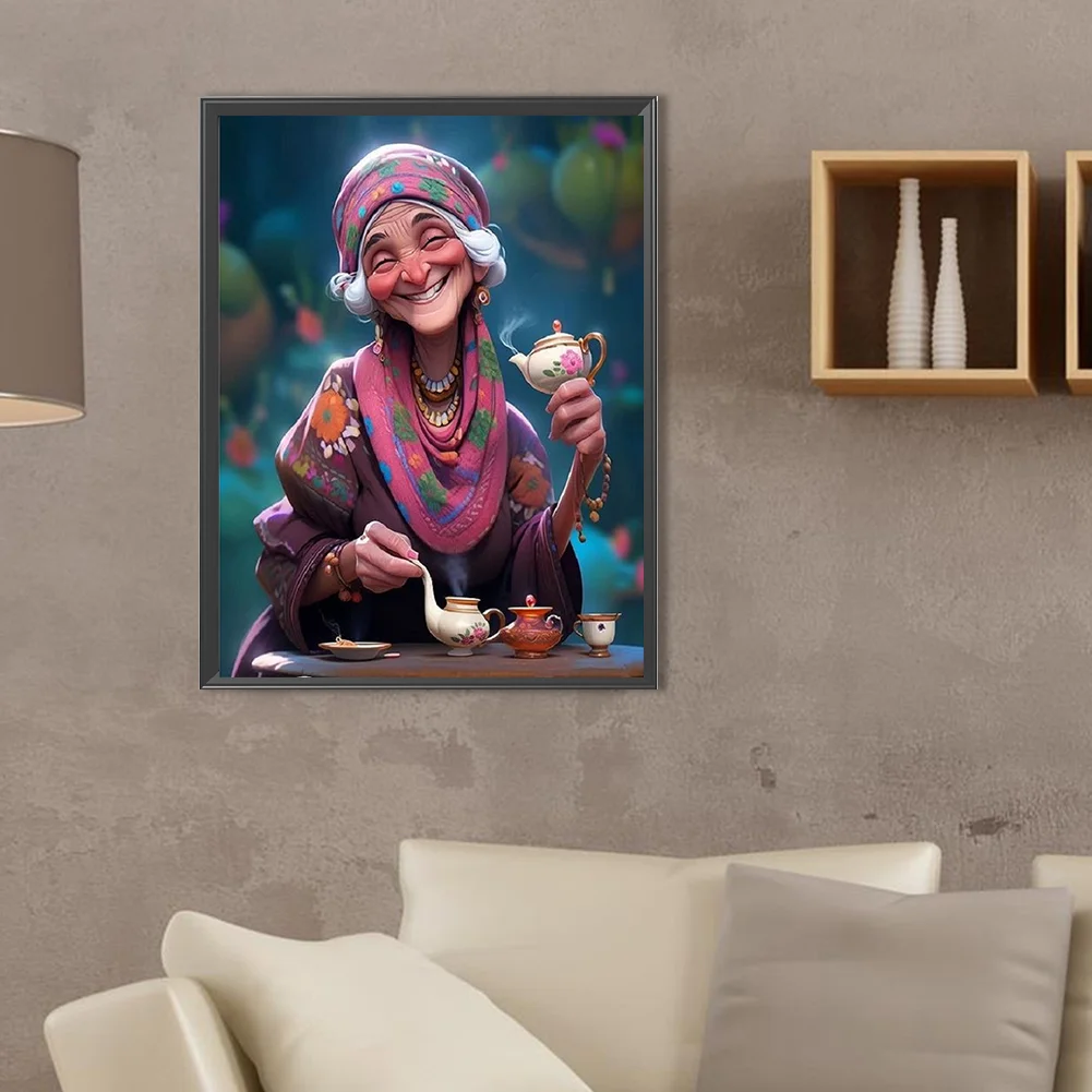 Diamond Painting - Full Square Drill - Kind Grandma(Canvas|30*40cm)