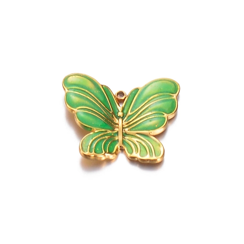 3 PCS/Package 24*27mm 304 Stainless Steel Dragonfly Butterfly Pendant Jewelry Accessories