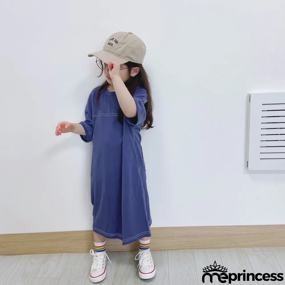 Parent-child Wear Girl Spring Summer Casual Loose Knitting Dress