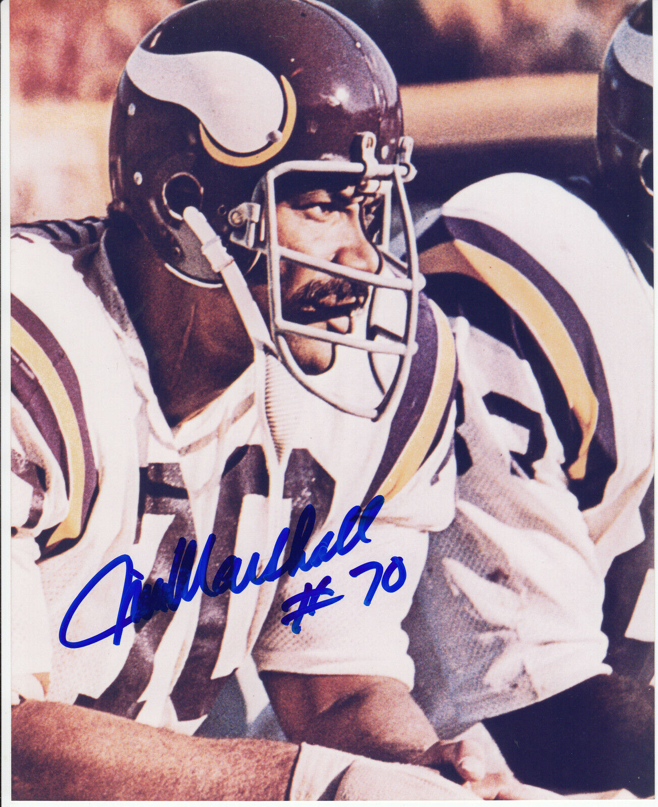 Jim Marshall #0 8x10 Signed w/ COA Minnesota Vikings 032419