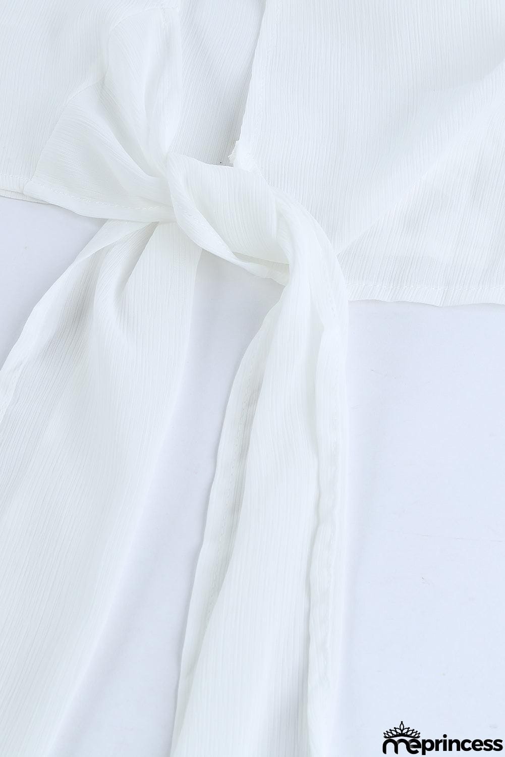 Plus Size Tie Front Crop Top