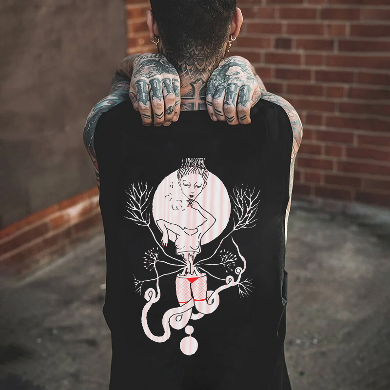 DISMEMBERED WOMAN Graphic Print Vest