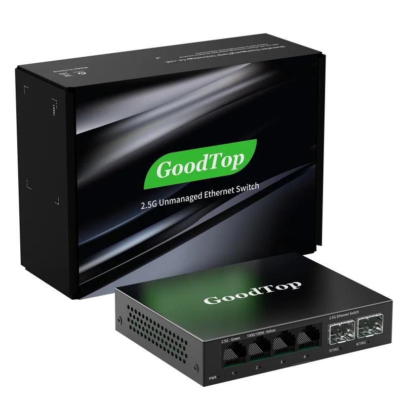 ルーター・ネットワーク機器 GoodTop 8-Port 10G Managed Switch GoodTop 8 Port 10Gb Smart Web Managed SFP+ Switch,10G